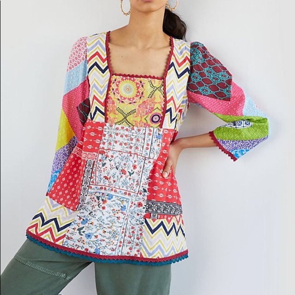 Anthropologie Let Me Be babydoll tunic-size 12